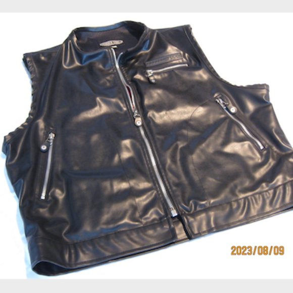 RUBBER SOUL 'Biker' Vest- M 'Black' (BRAND NEW /wot) SUPER RARE! 'Unisex' - Picture 3 of 16